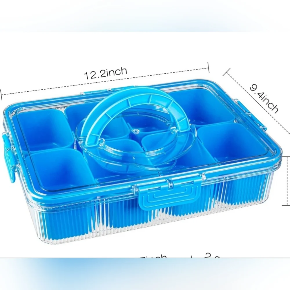 Refresh Blue Snackle Box 6-Compartment Food Container - Picture 9 of 9